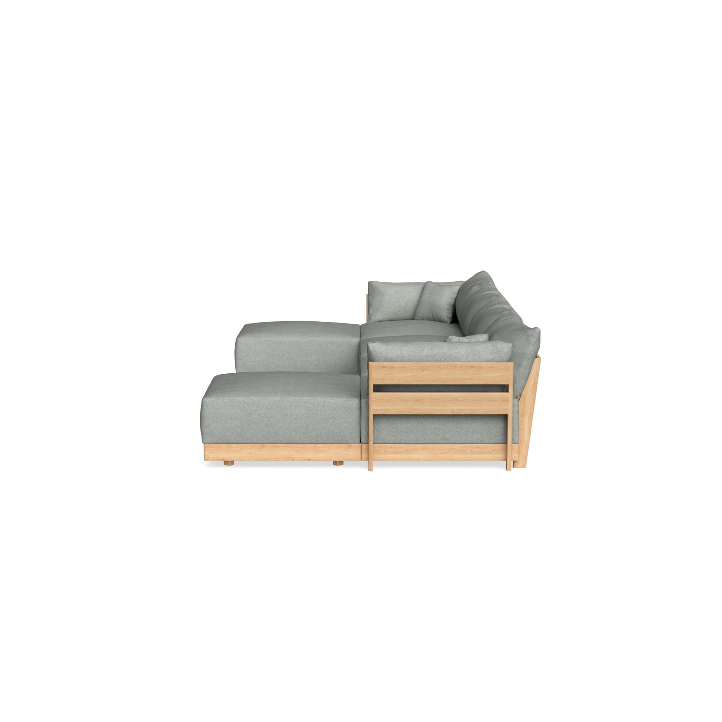 Modular Bondi Latte 4-Seater U-Sectional in Spa | Memory Foam Blend