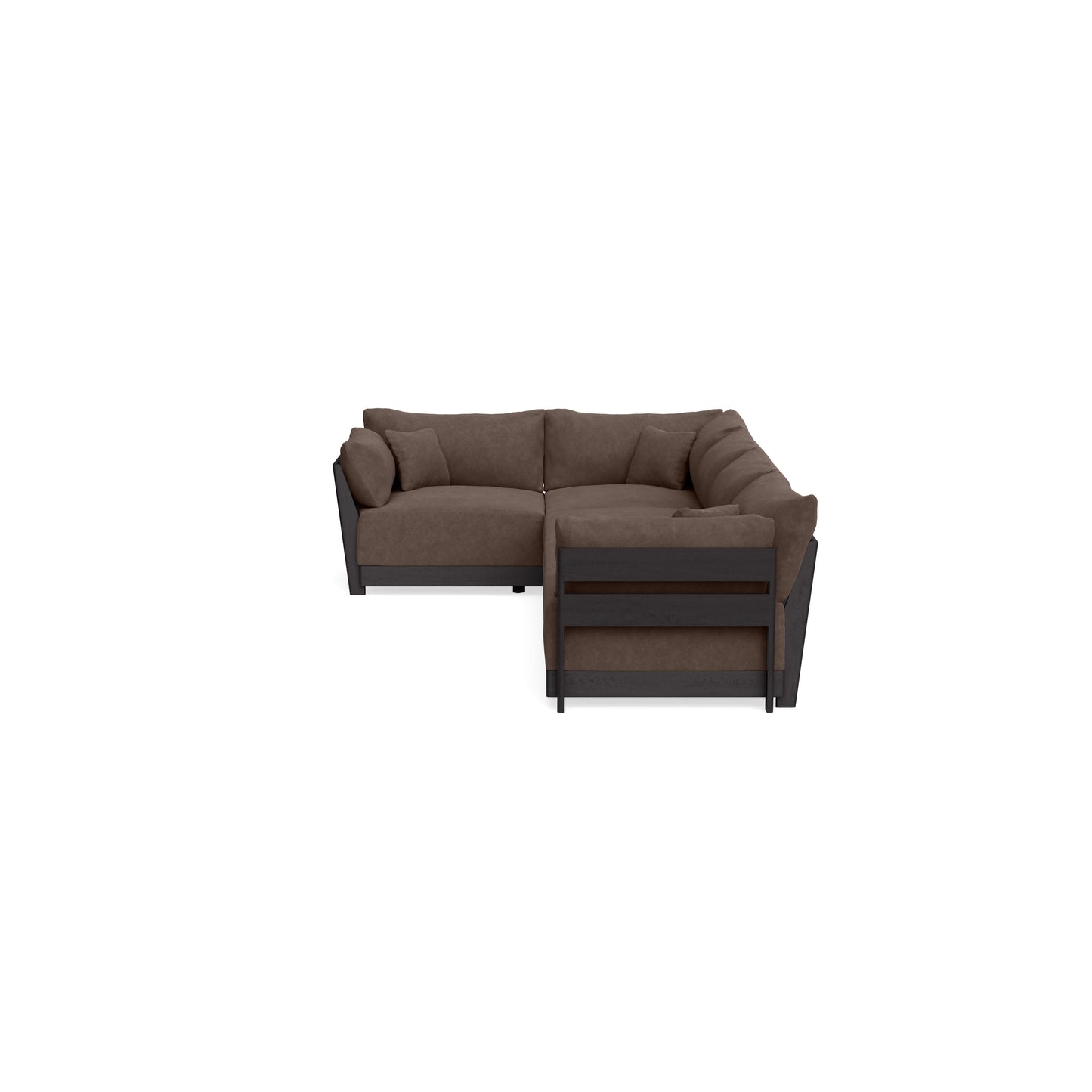 Modular Bondi Black 5-Seater L-Sectional in Chocolate | Classic Blend