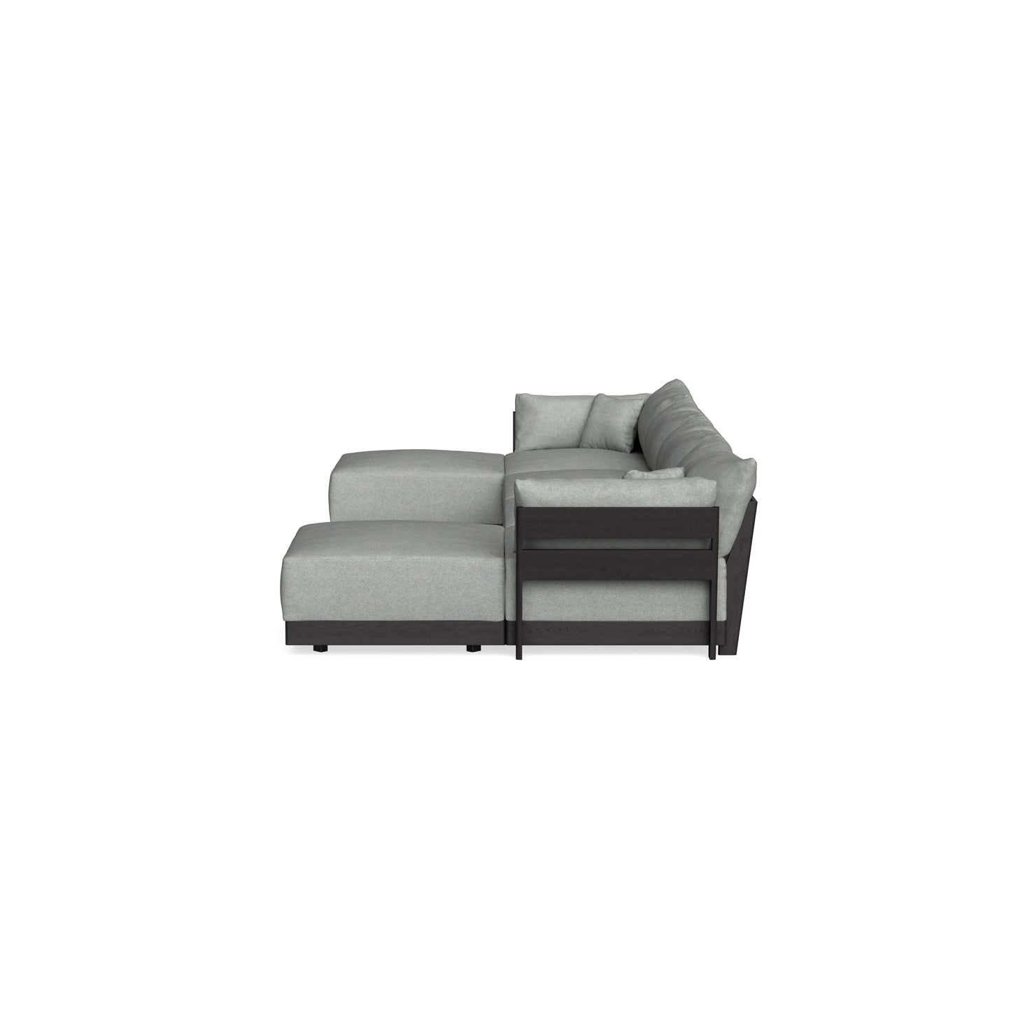 Modular Bondi Black 4-Seater U-Sectional in Spa | Classic Blend