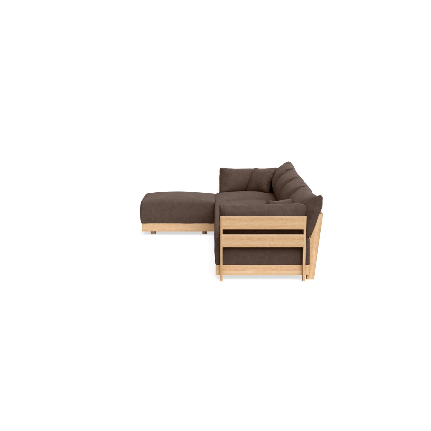 Slipcover Only - Modular Bondi 4-Seater Sectional in Chocolate