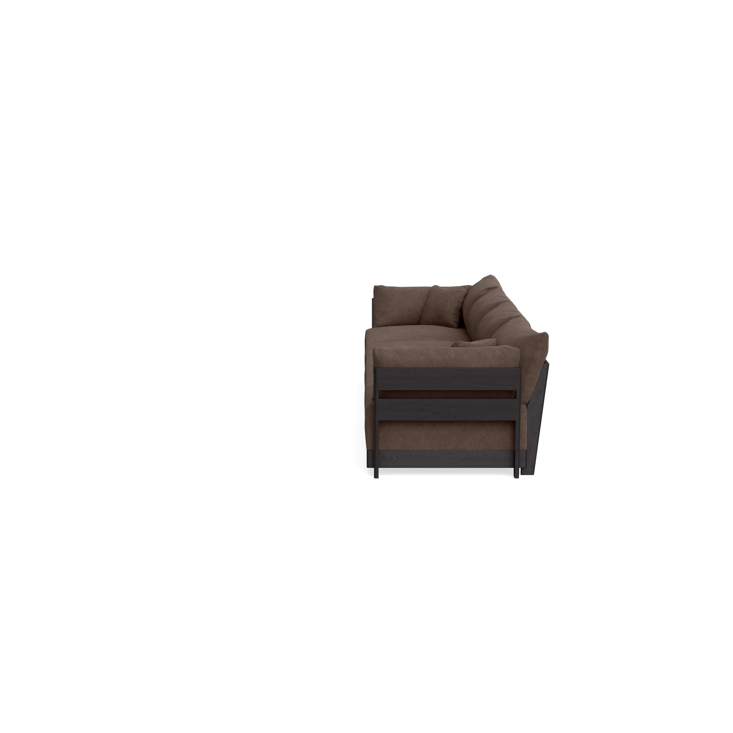 Modular Bondi Black 4-Seater Sofa in Chocolate | Classic Blend