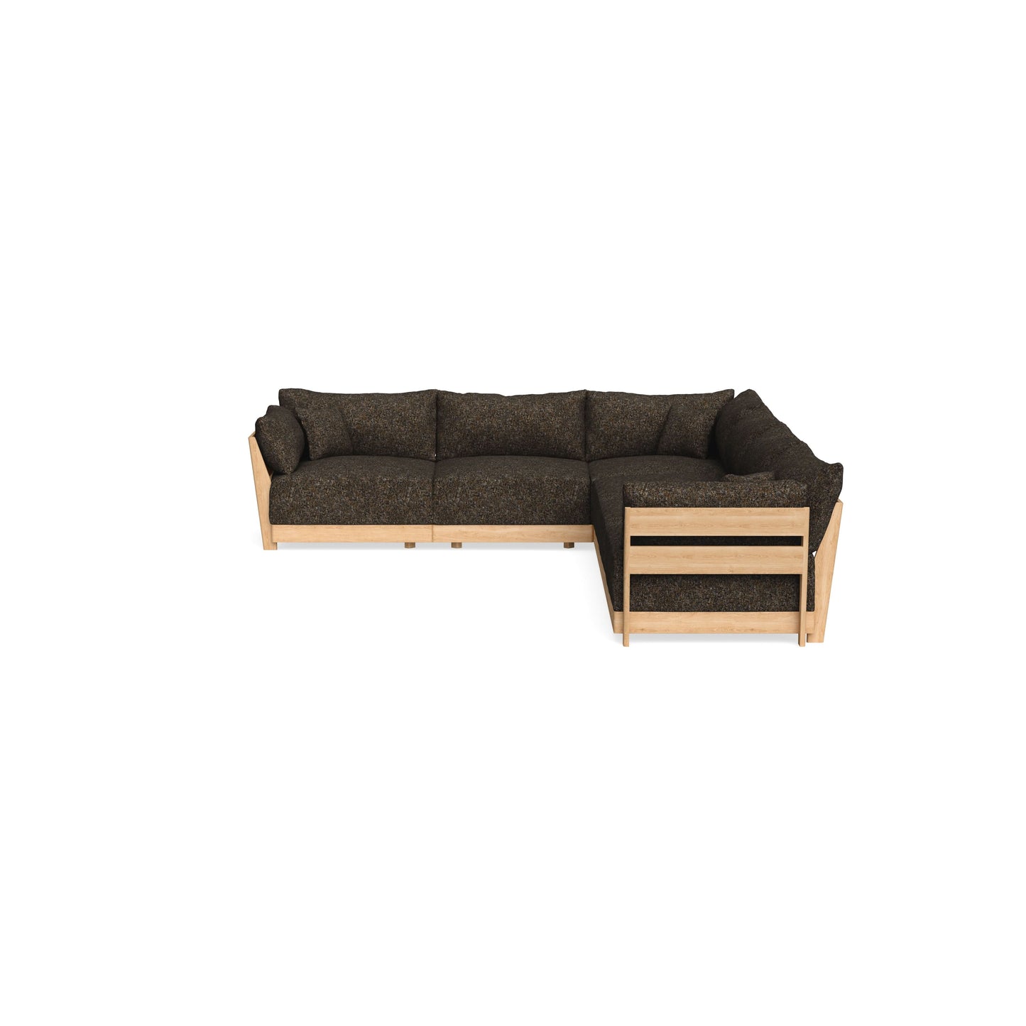Modular Bondi Latte 6-Seater Corner Sectional in Phantom | Memory Foam Blend