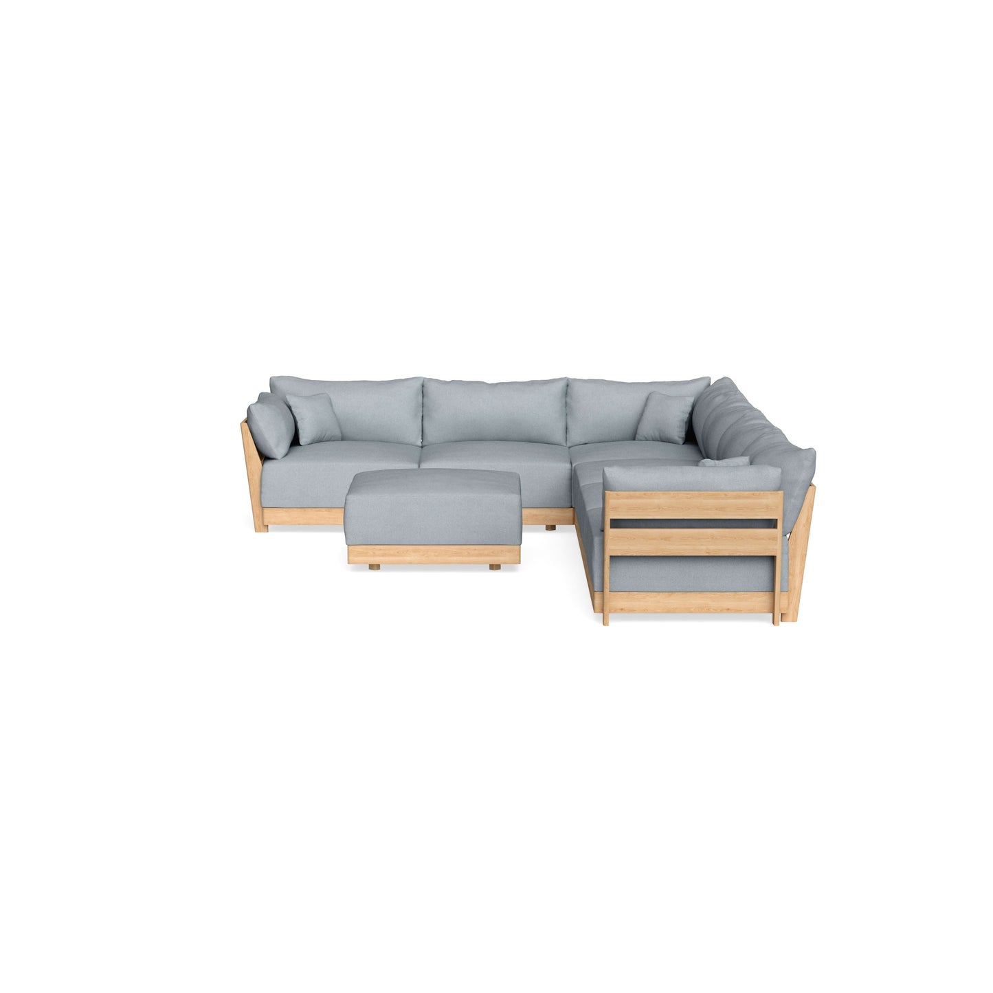 Slipcover Only - Modular Bondi 6-Seater Corner Sectional + Ottoman in Ash