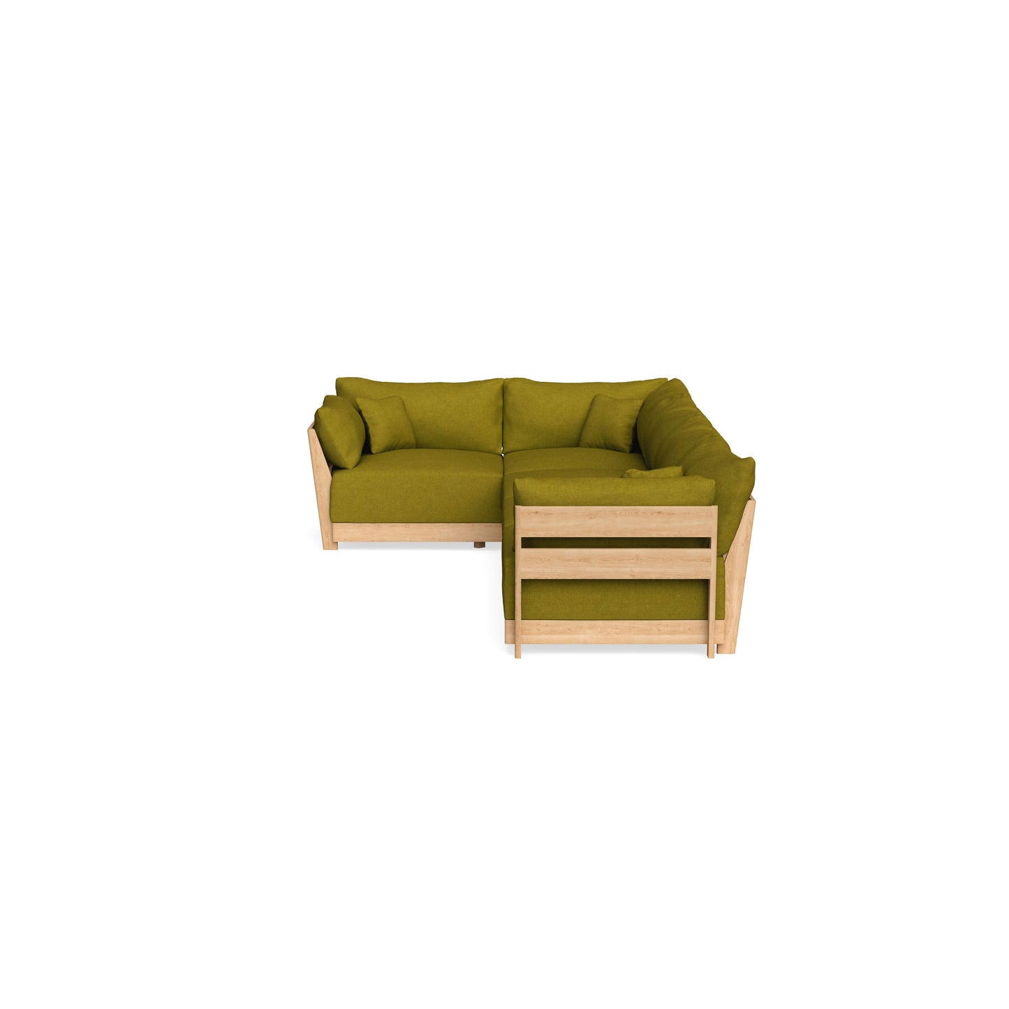 Slipcover Only - Modular Bondi 5-Seater L-Sectional in Olive Green