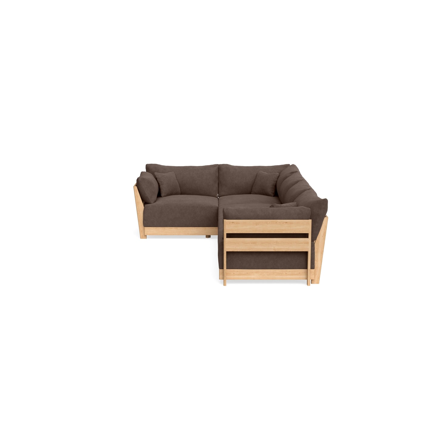 Modular Bondi Latte 5-Seater L-Sectional in Chocolate | Classic Blend