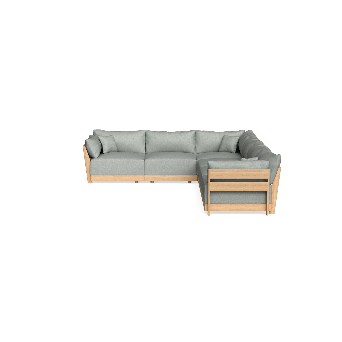 Modular Bondi Latte 6-Seater Corner Sectional in Spa | Memory Foam Blend
