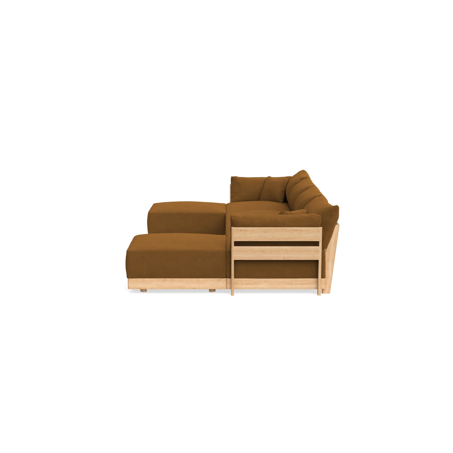 Slipcover Only - Modular Bondi 4-Seater U-Sectional in Cognac