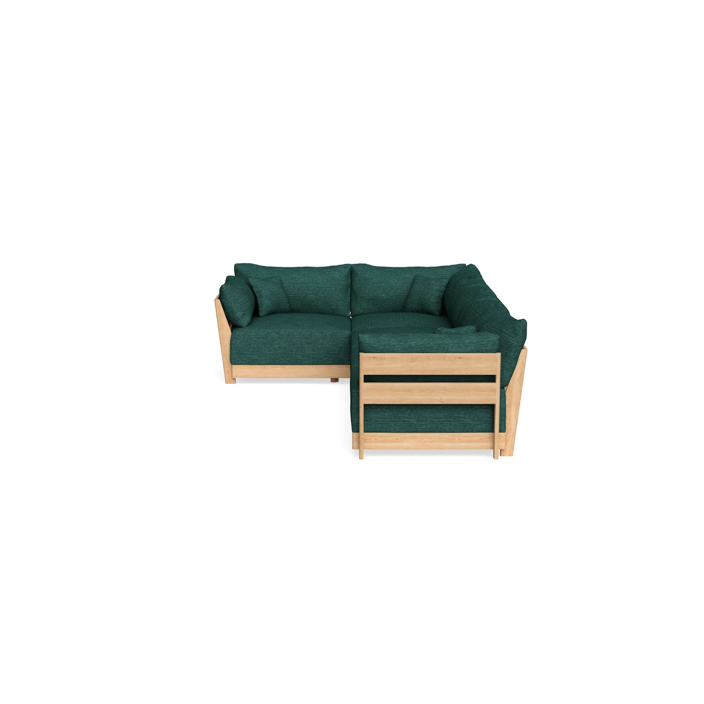 Slipcover Only - Modular Bondi 5-Seater L-Sectional in Forest Green