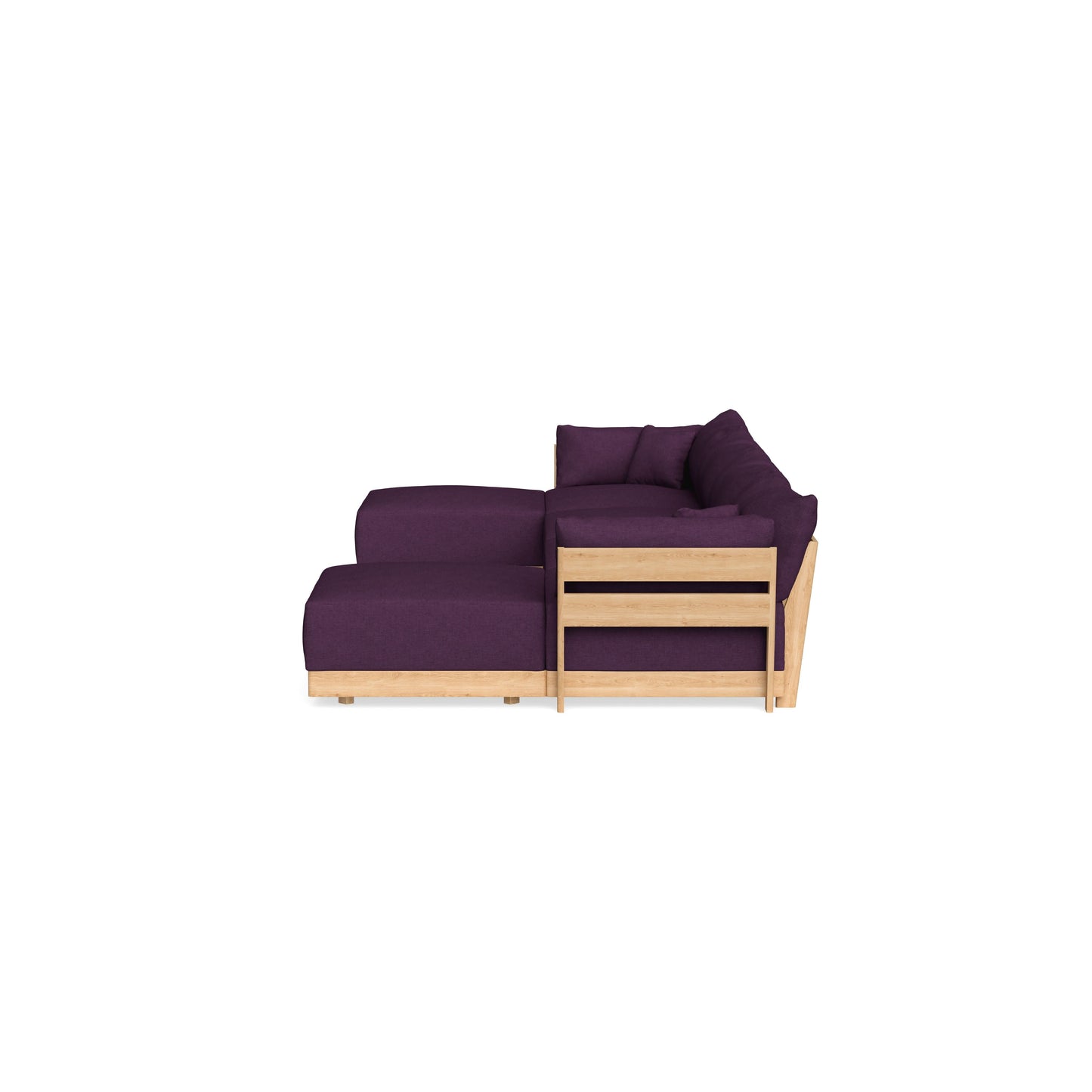 Slipcover Only - Modular Bondi 4-Seater U-Sectional in Aubergine