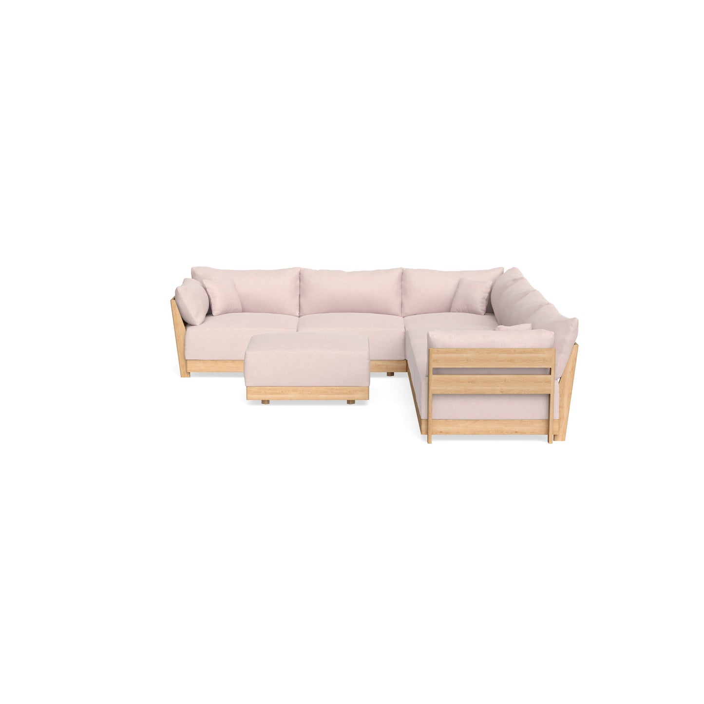 Slipcover Only - Modular Bondi 6-Seater Corner Sectional + Ottoman in Peony