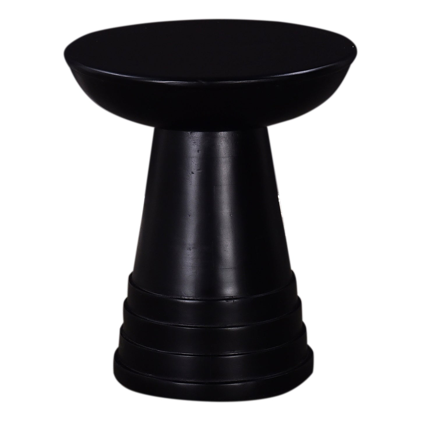 Solid Wood Round Side Table with Pedestal Base