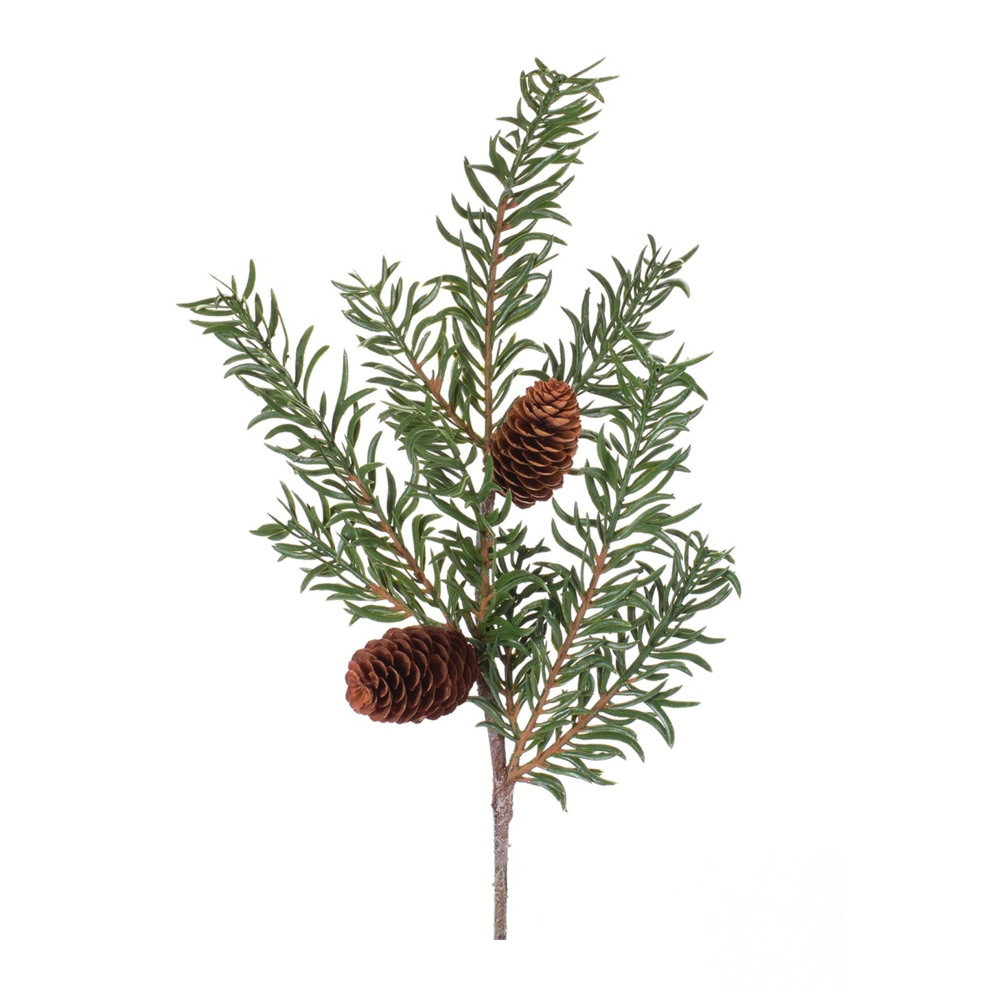 Pine Spray with Pinecones, Set of 6