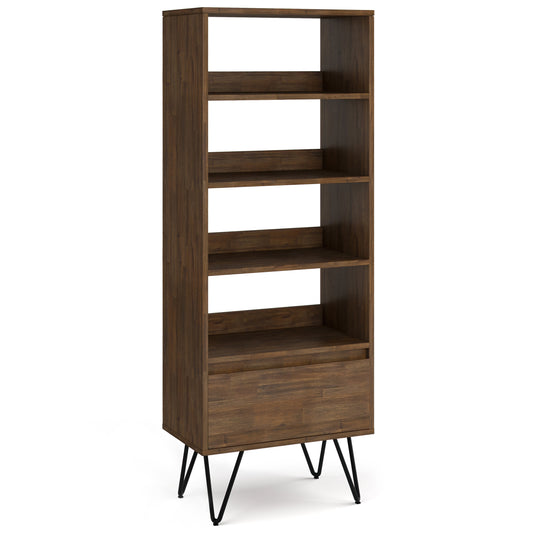 4-Shelf Bookcase with 1 Drawer and Hairpin Legs