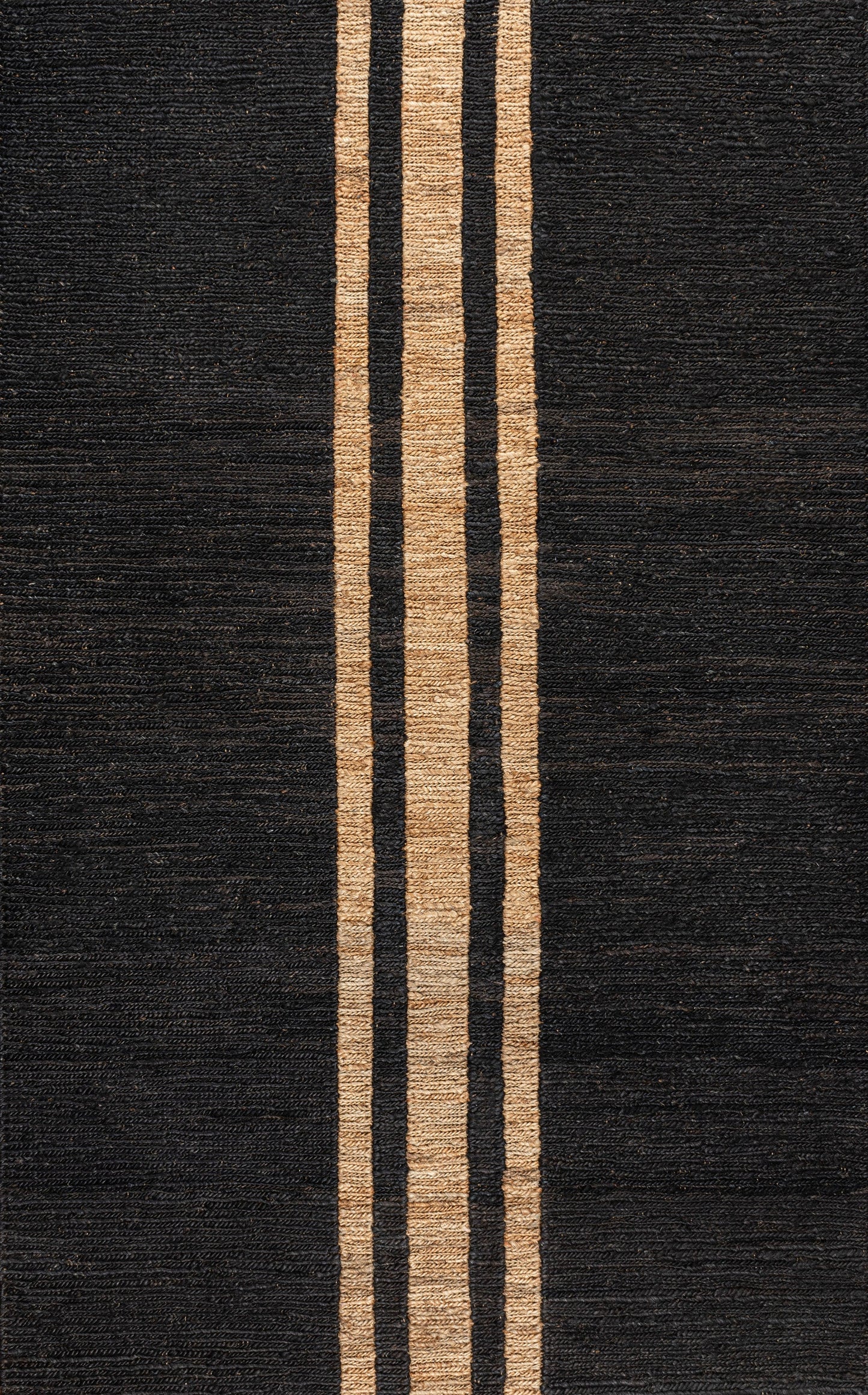 Olivier Rustic Beach House Wide Ticking Stripe Jute Area Rug