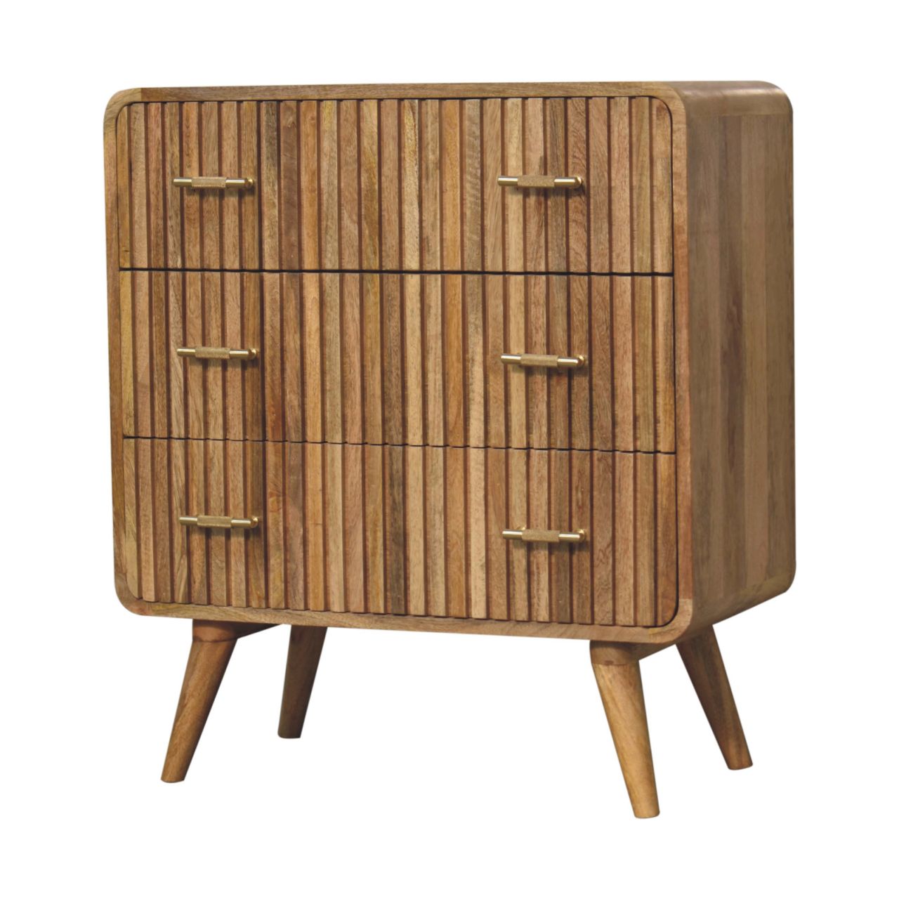 Architect Solid Wood Chest with 3 Drawers and Tapered Legs