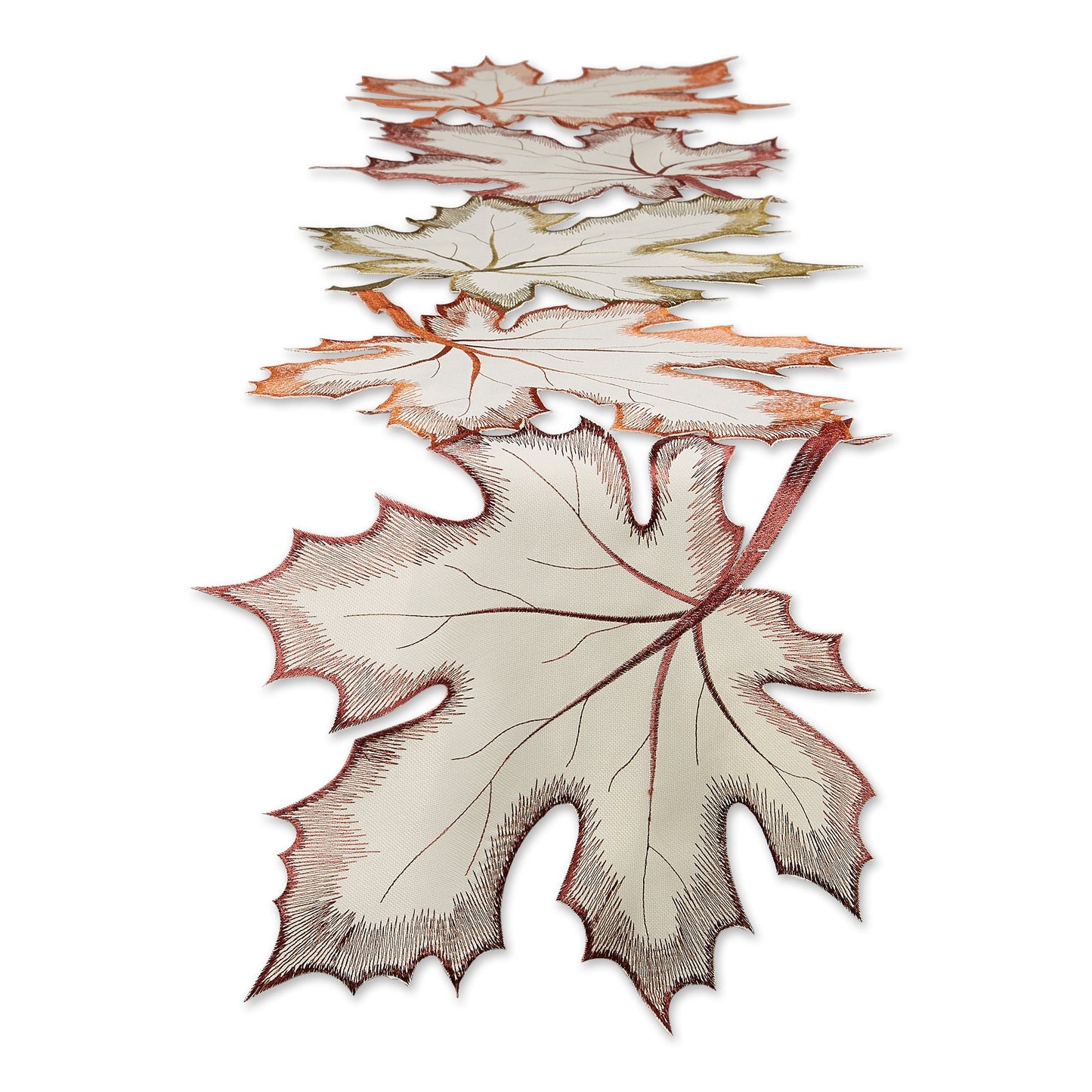 Maple Leaves Embroidered Table Runner 14X60