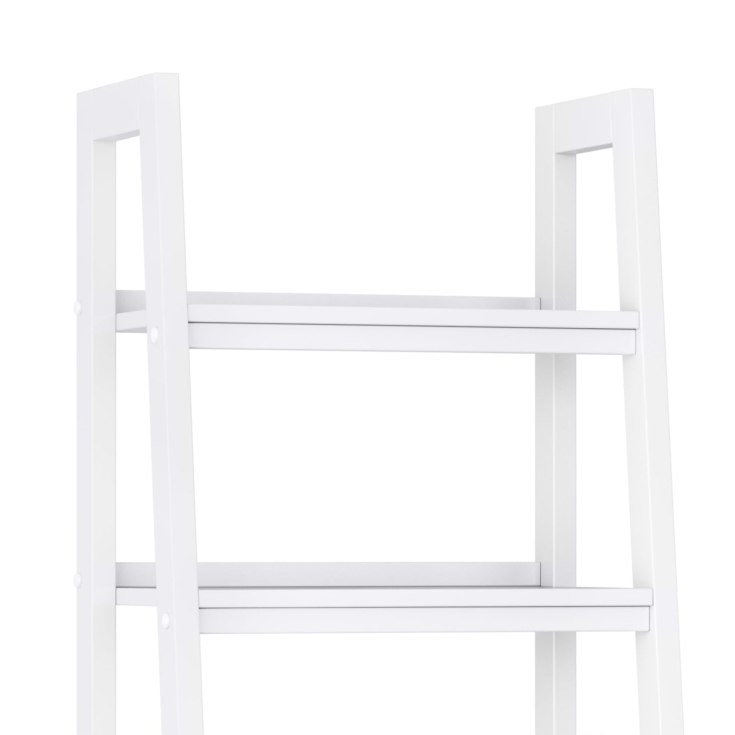 Daze Solid Wood Ladder Shelf with 4 Shelves and 2 Drawers