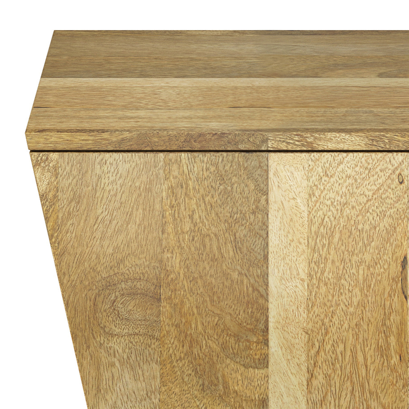 Geometric Wooden Side Table with Square Top and Base