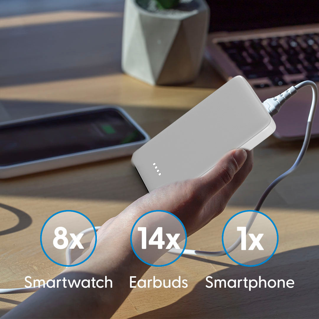 Laser 5000mAh Powerbank (Silver)
