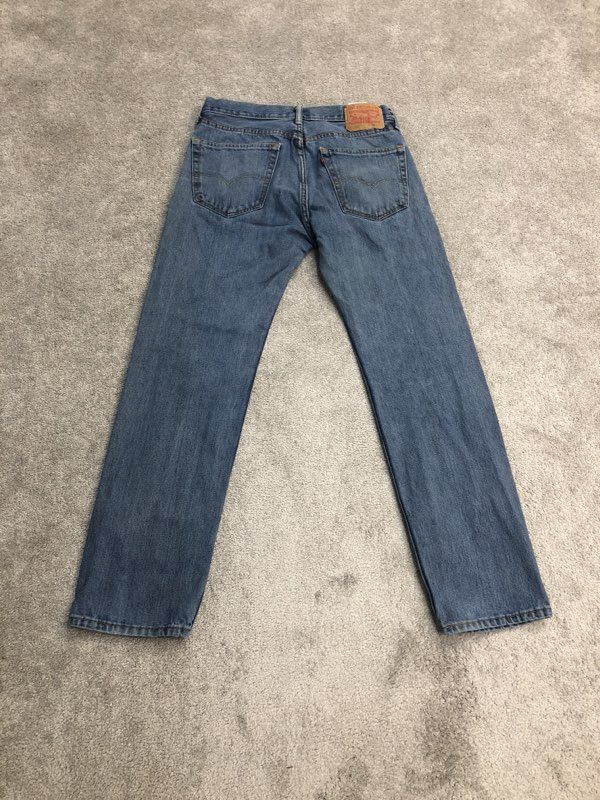 Levis Jeans Mens W32XL32 Blue Mens Straight Leg Denim Jeans Casual Outdoor