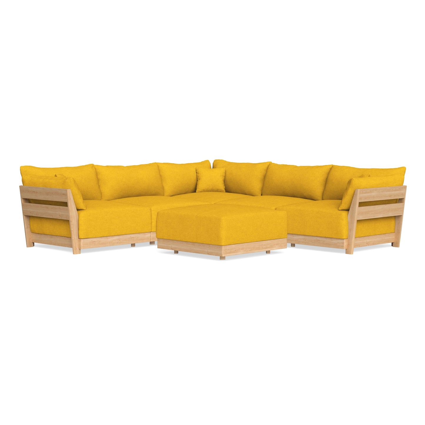 Slipcover Only - Modular Bondi 5-Seater Corner Sectional + Ottoman in Sunflower