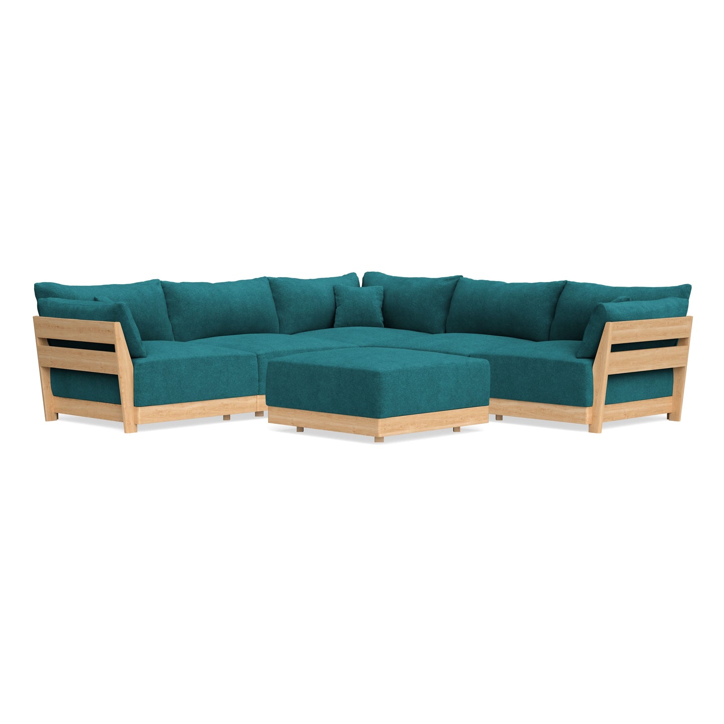 Slipcover Only - Modular Bondi 5-Seater Corner Sectional + Ottoman in Ocean