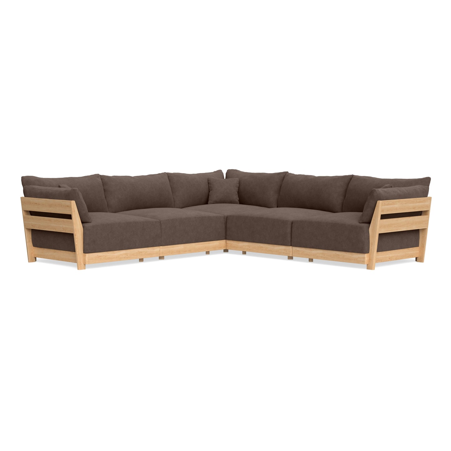 Modular Bondi Latte 5-Seater Corner Sectional in Chocolate | Classic Blend