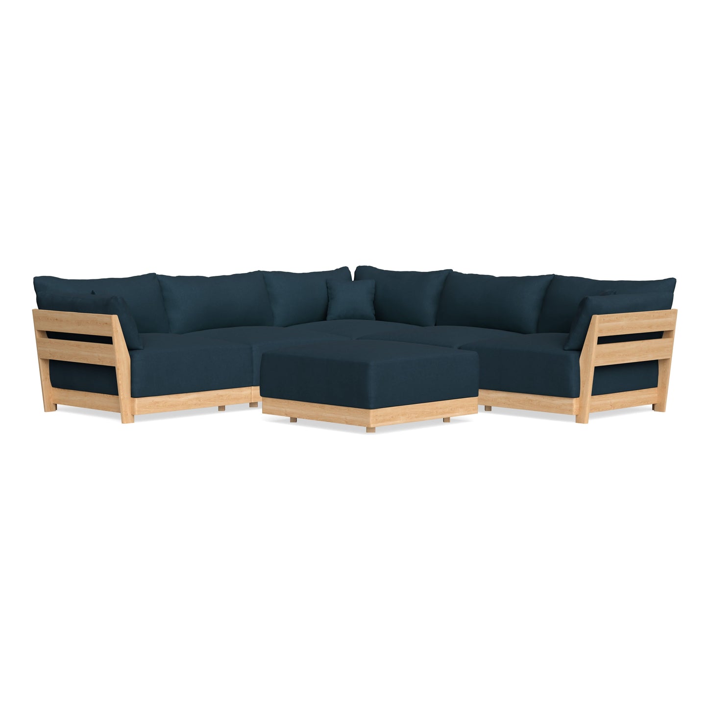 Slipcover Only - Modular Bondi 5-Seater Corner Sectional + Ottoman in Navy Blue