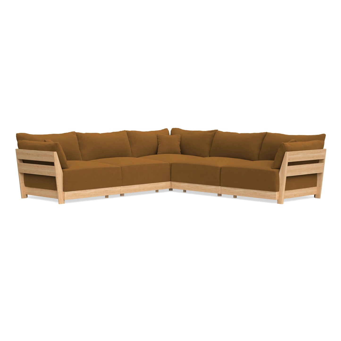 Slipcover Only - Modular Bondi 5-Seater Corner Sectional in Cognac