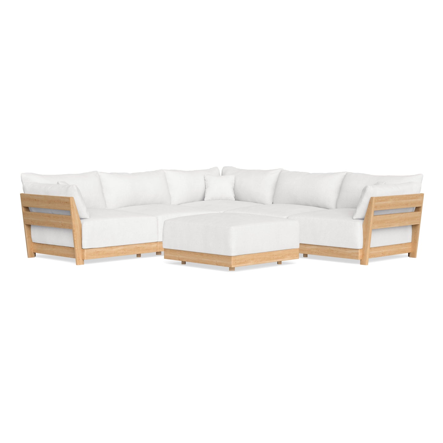 Slipcover Only - Modular Bondi 5-Seater Corner Sectional + Ottoman in Snow