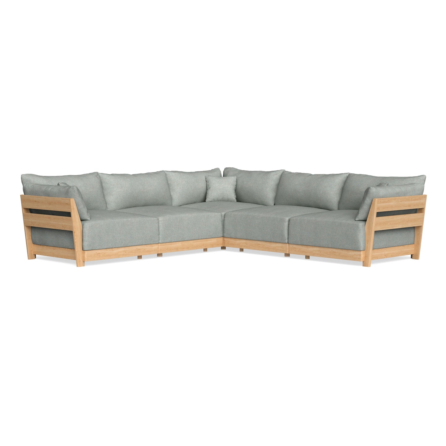 Modular Bondi Latte 5-Seater Corner Sectional in Spa | Classic Blend