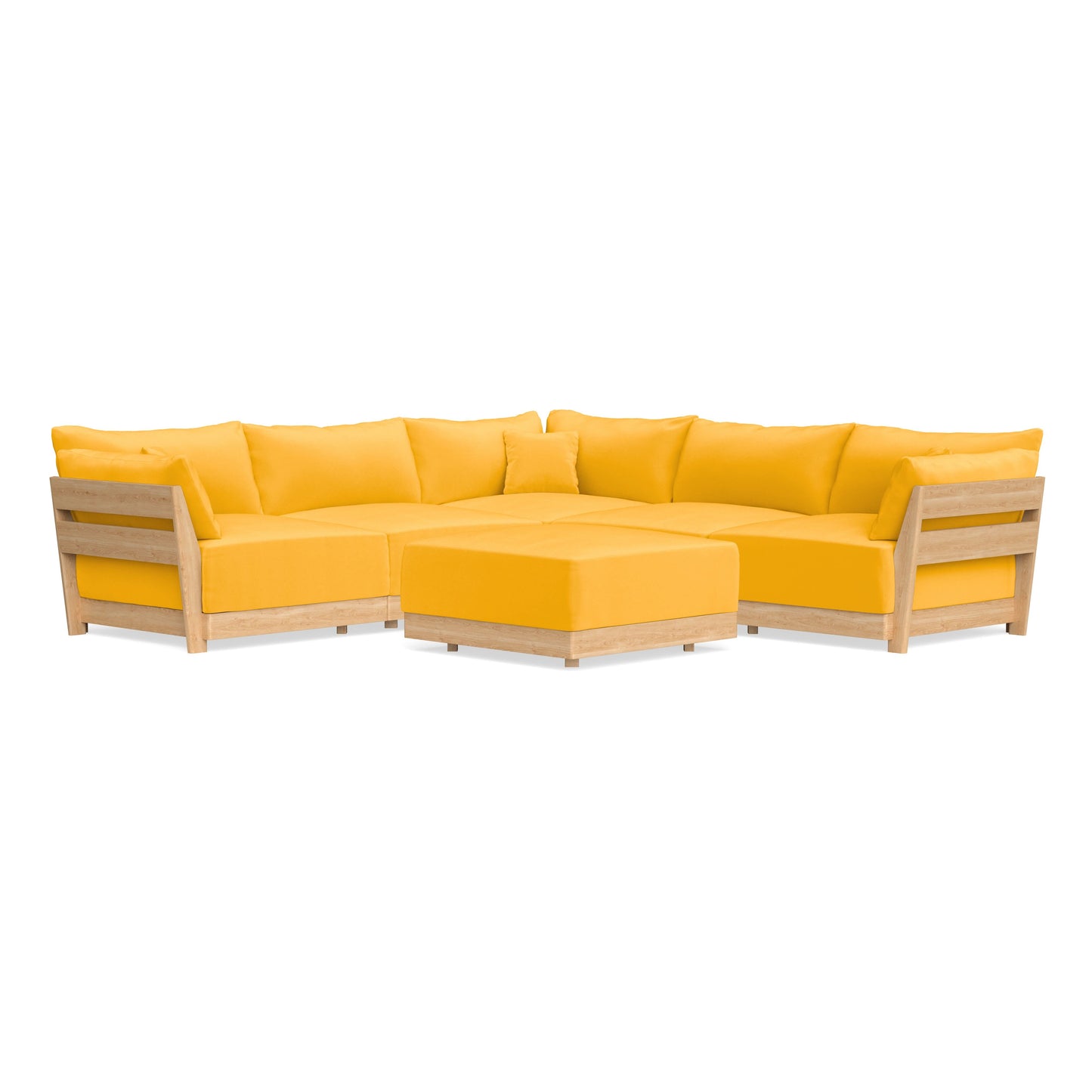 Slipcover Only - Modular Bondi 5-Seater Corner Sectional + Ottoman in Marigold