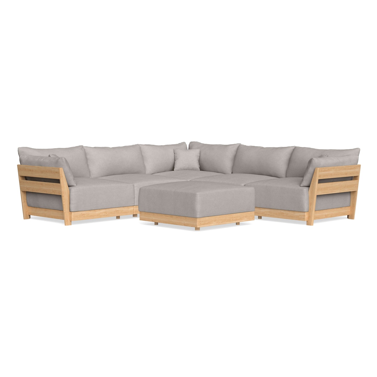 Slipcover Only - Modular Bondi 5-Seater Corner Sectional + Ottoman in Cloud