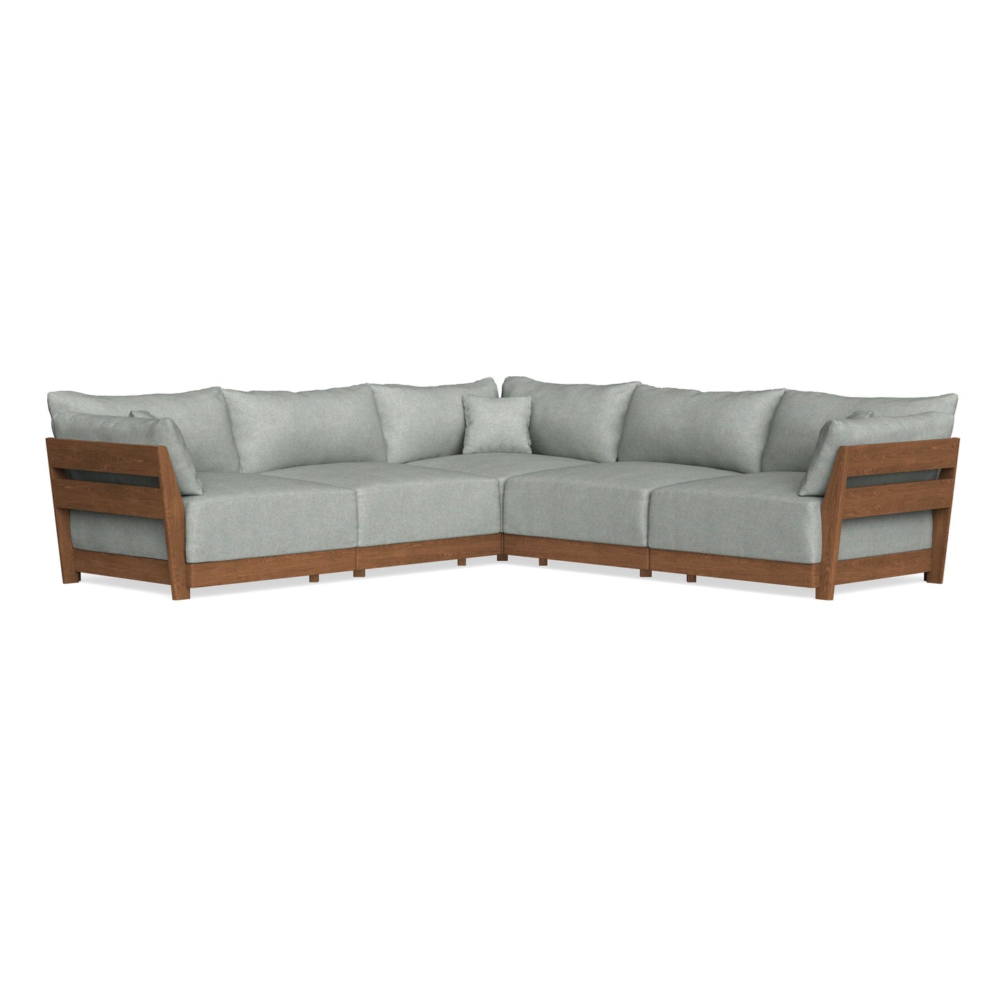 Modular Bondi Espresso 5-Seater Corner Sectional in Spa | Memory Foam Blend