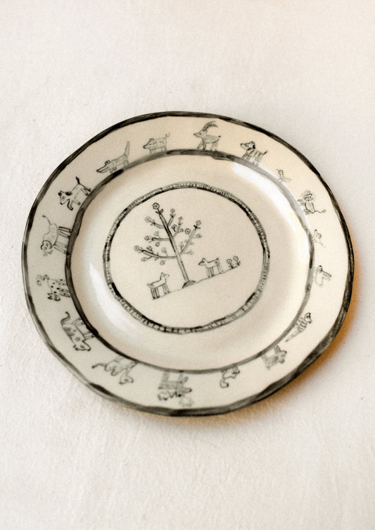 Animal House Ceramic Plate No. 04