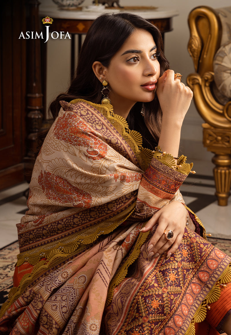 AJIWP-12 STITCHED EMBROIDERED KHADDAR 3 PCS