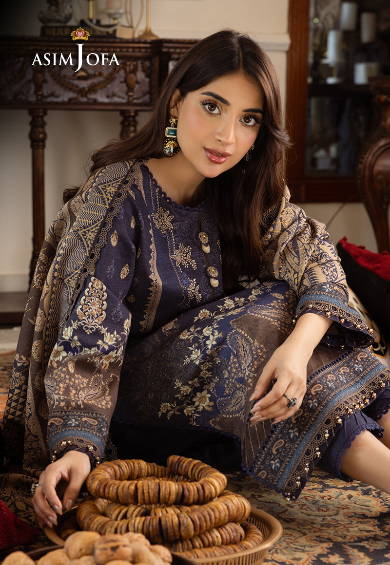 AJIW-05 PRINTED KHADDAR 3 PCS