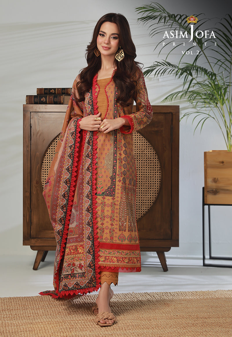 AJBP-34 PRINTED LAWN 3 PCS