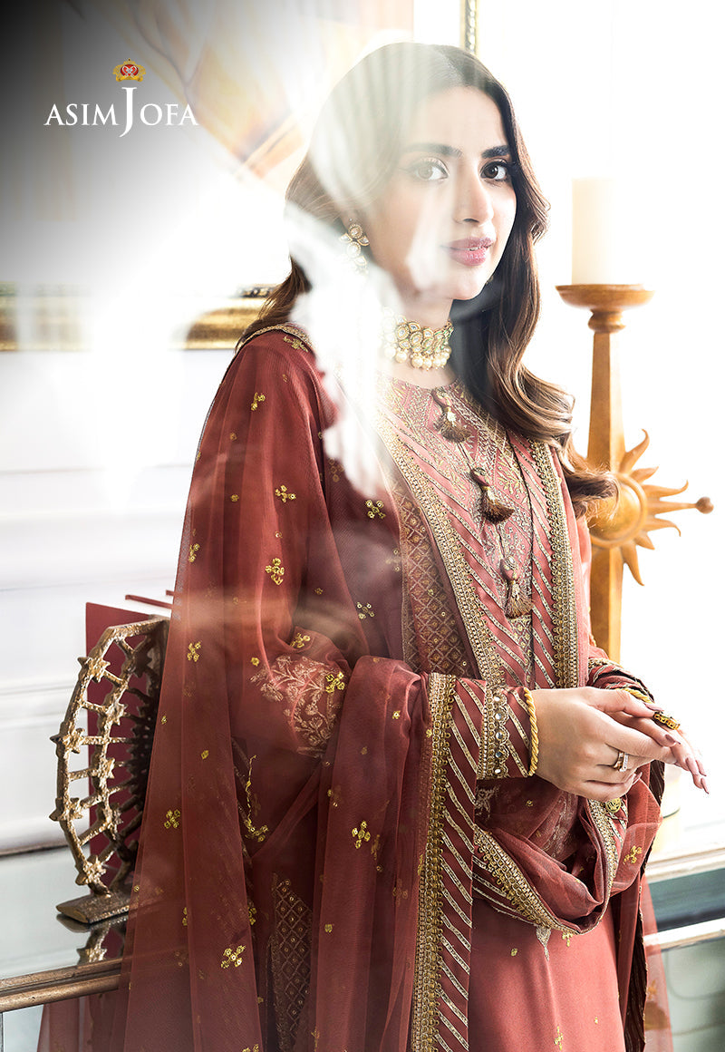 AJJM-13 EMBROIDERED GEORGETTE , ORGANZA 3 PCS