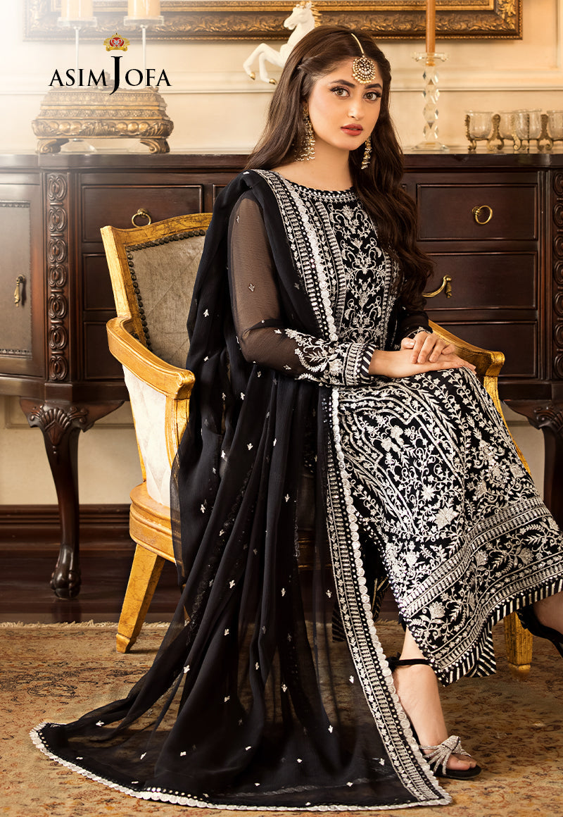 AJJM-21 EMBROIDERED CHIFFON 3 PCS