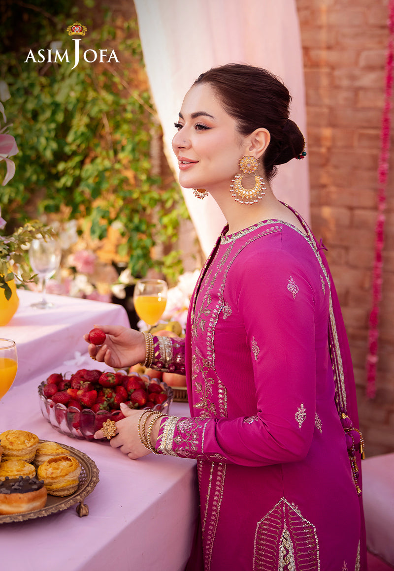 AJMJ-21 EMBROIDERED LAWN SILK  3 PCS