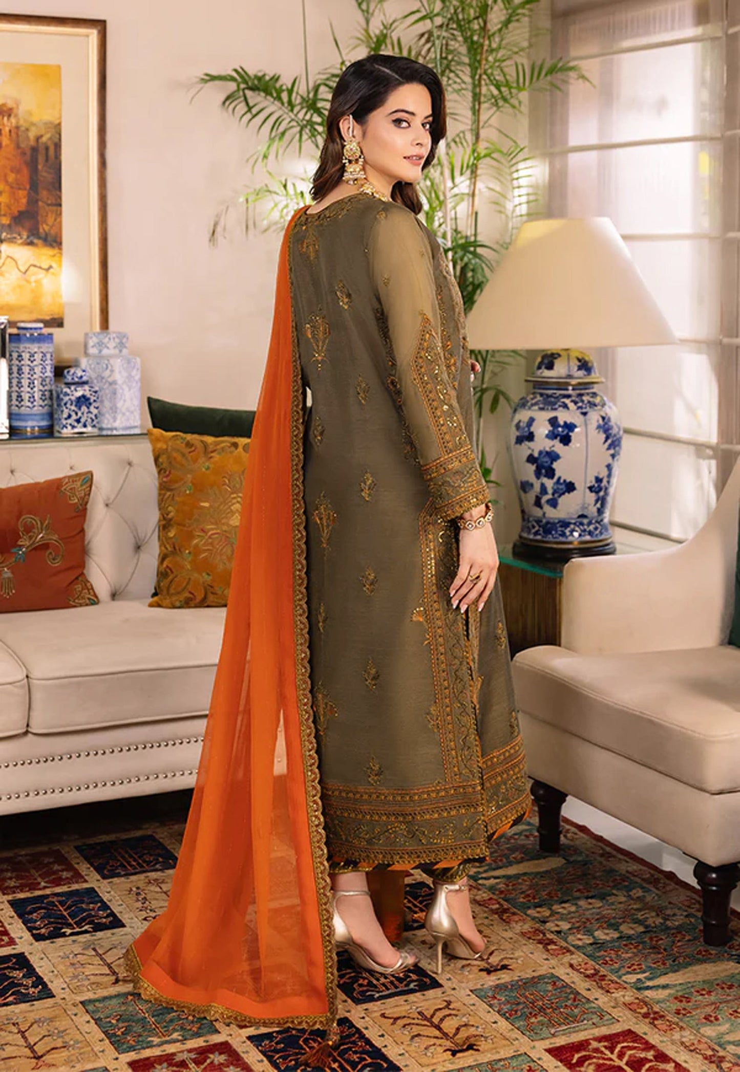 AJSM-33 EMBROIDERED PAPER COTTON 3 PCS