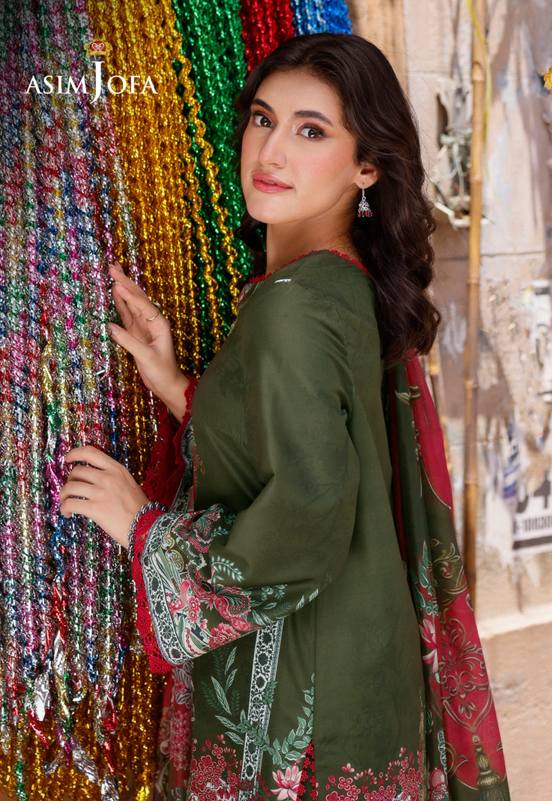 AJPL-08 PRINTED ARABIC LAWN 3 PCS