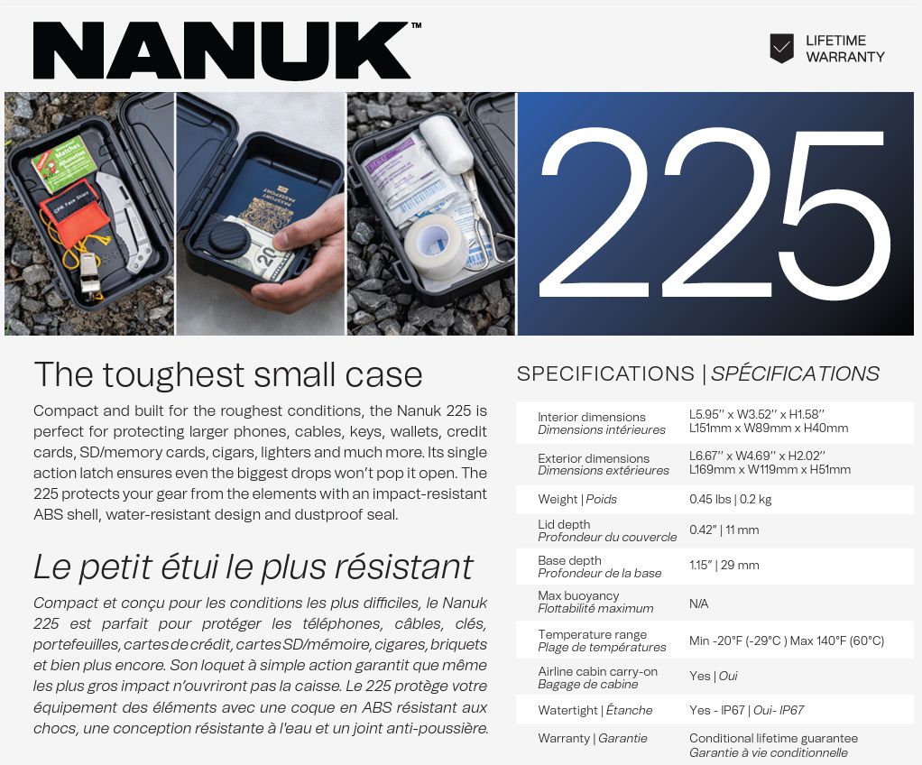 Nanuk 225 Compact Case (Black)