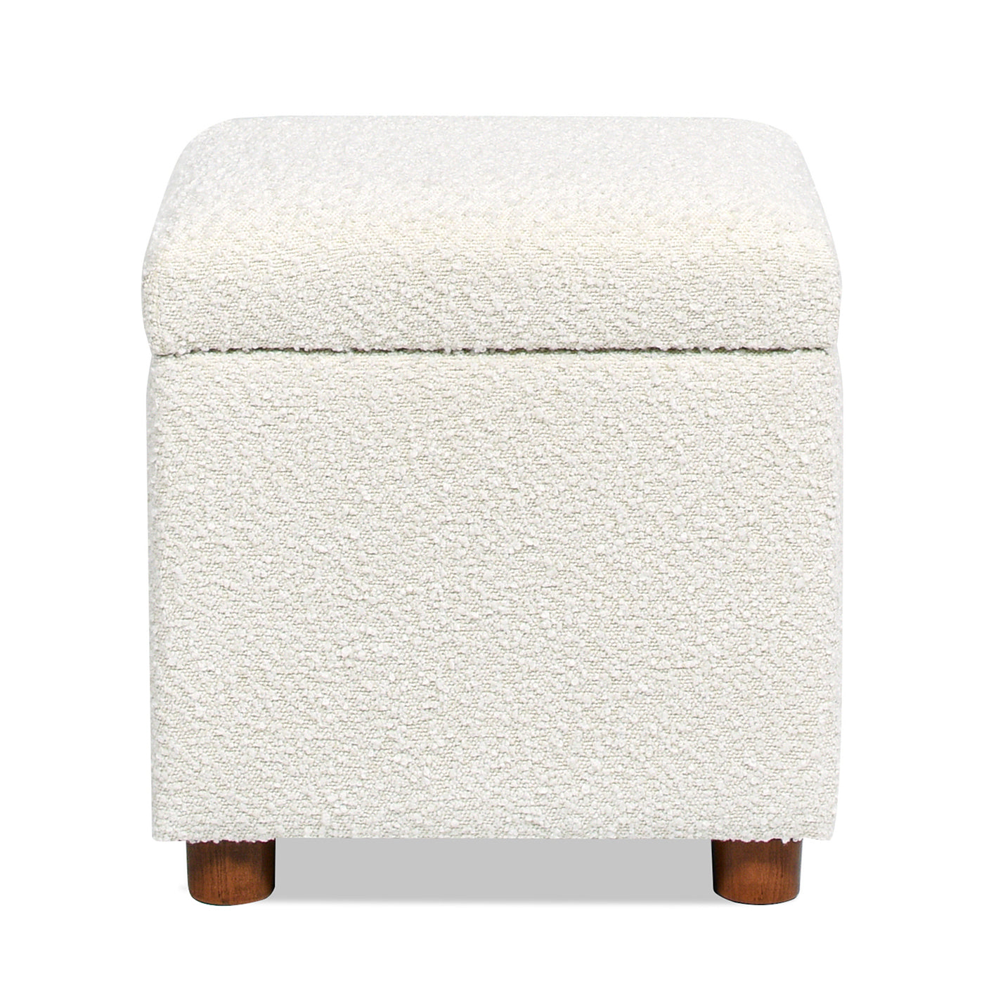 Upholstered Ottoman with Wood Legs