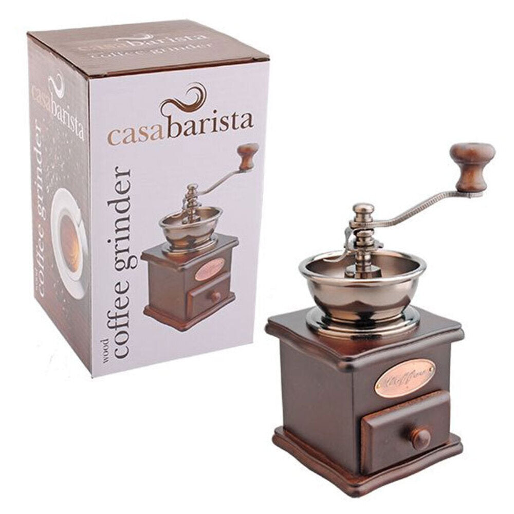 Casa Barista Wood Coffee Grinder (Dark)