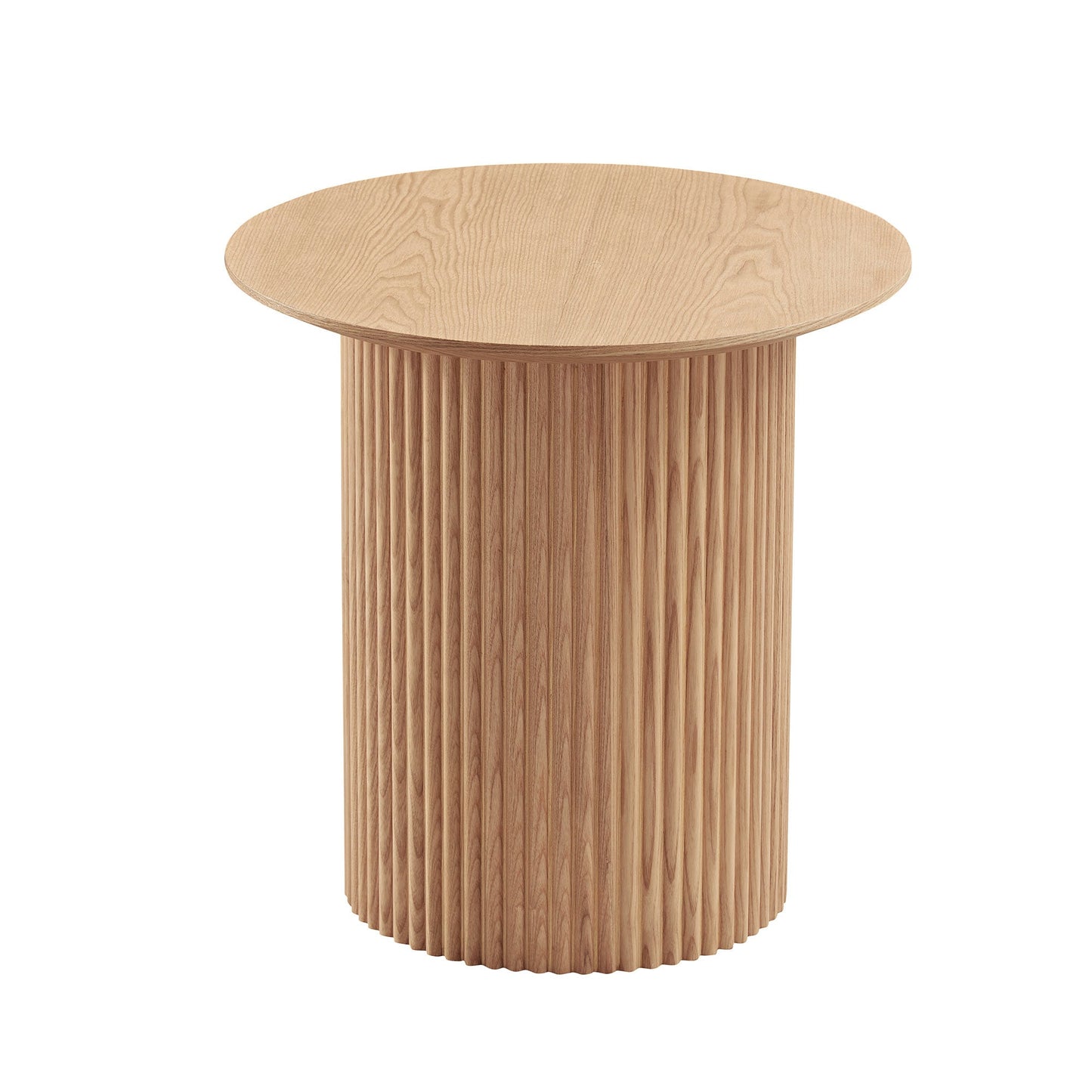 Volet 17.71" Round Side Table with Wave Pattern Base
