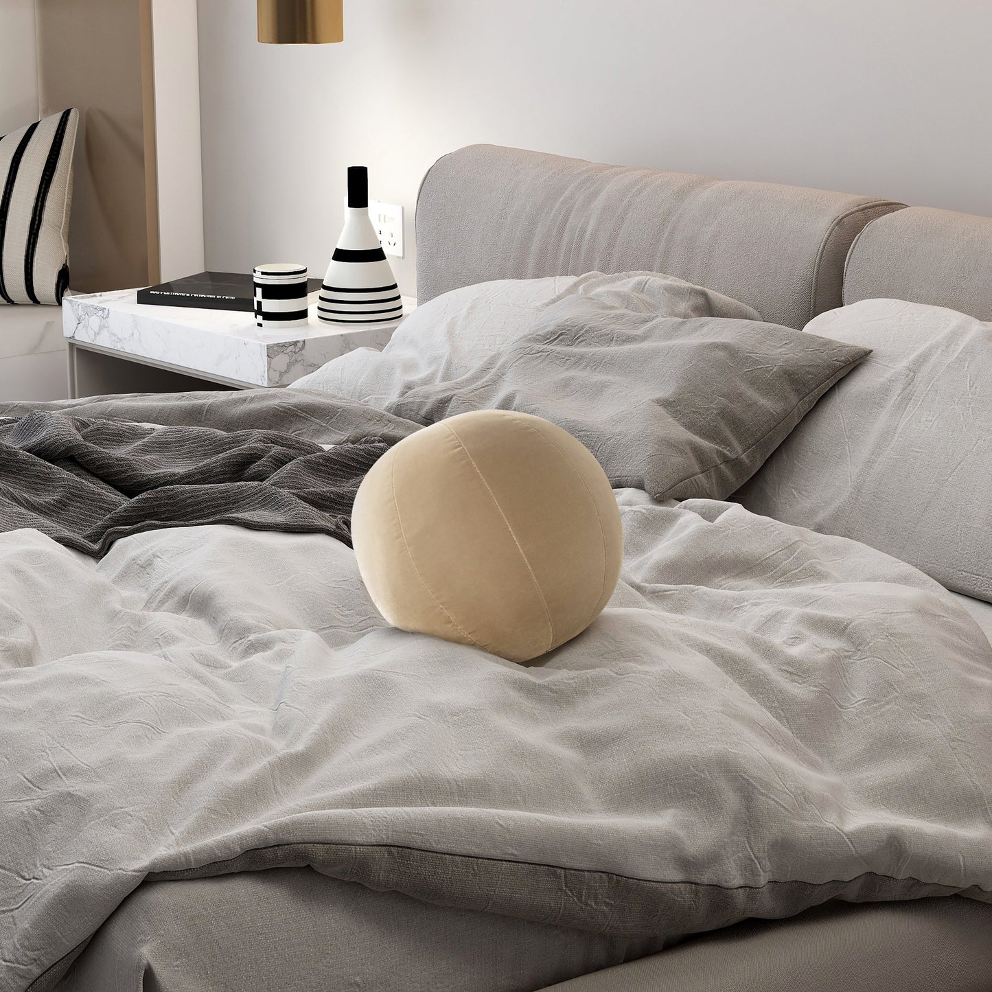Eclipsee 12" Round Sphere Accent Ball Throw Pillow