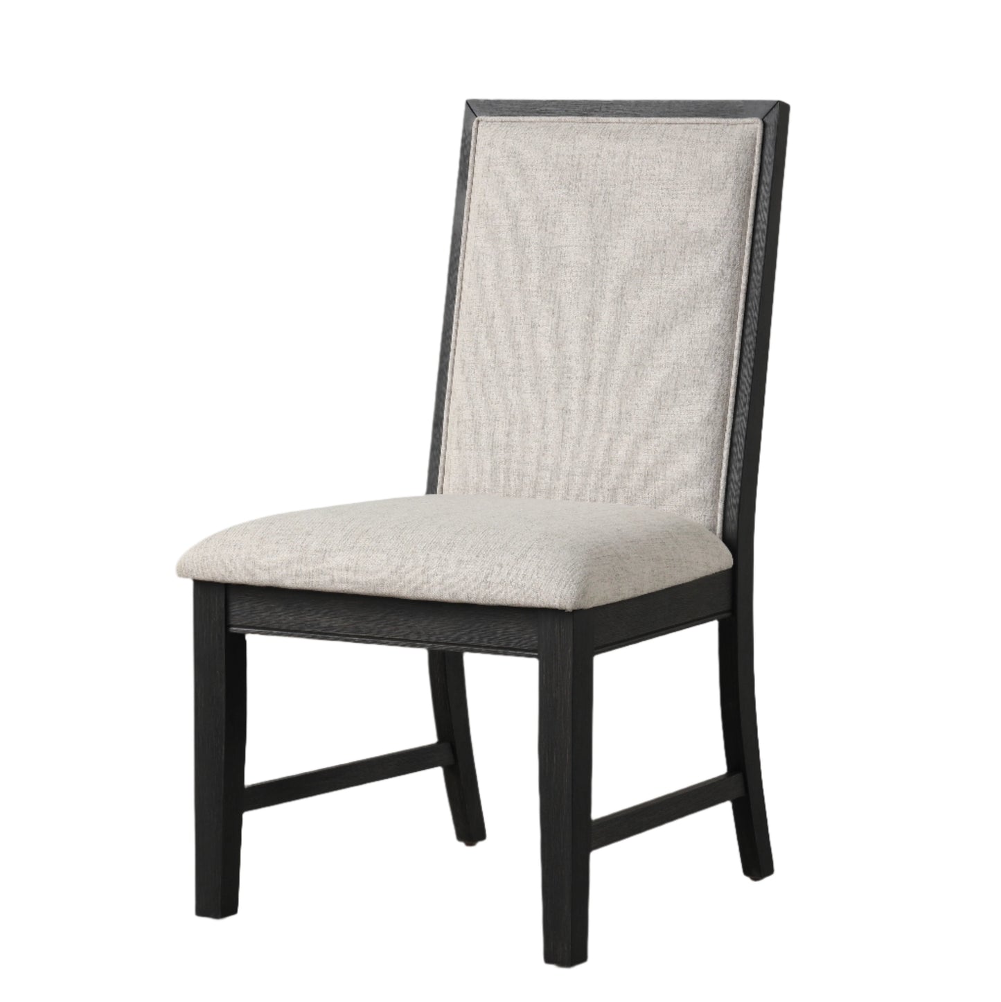 Upholstered Dining Chair with Slatted Back, Set of 2