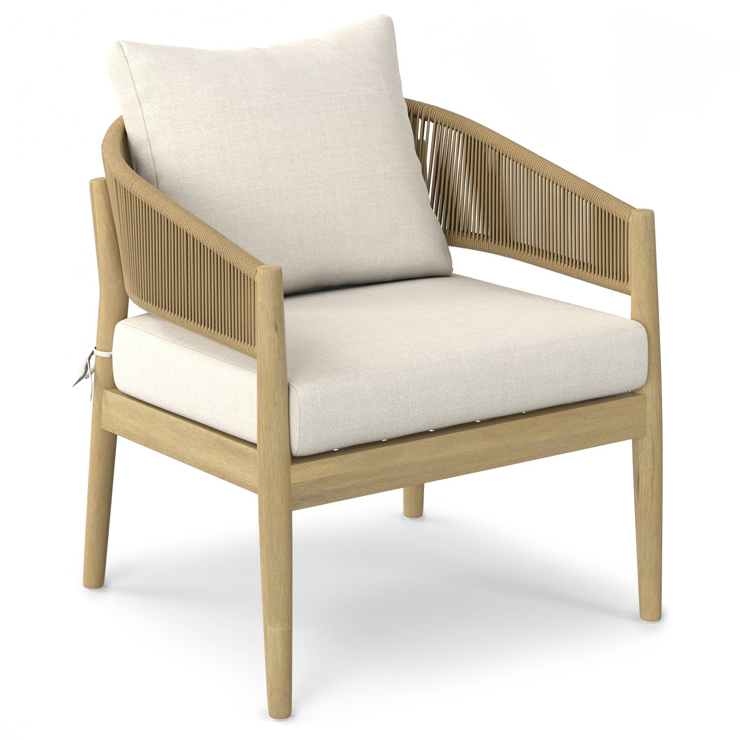Outdoor Conversation Chair with Curved Back and Arm, Set of 2